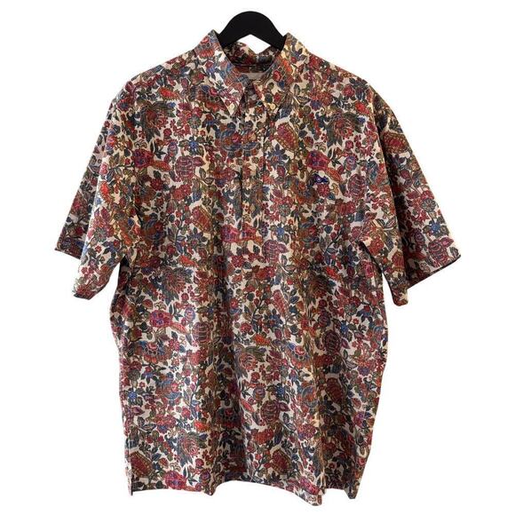 Reyn Spooner Other - Vintage Reyn Spooner Floral Poplin Men’s Short Sleeve Shirt Size XL Hawaiian